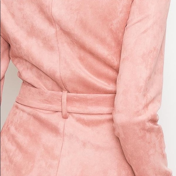 Suede Mauve Blazer Dress - Picture 6 of 6